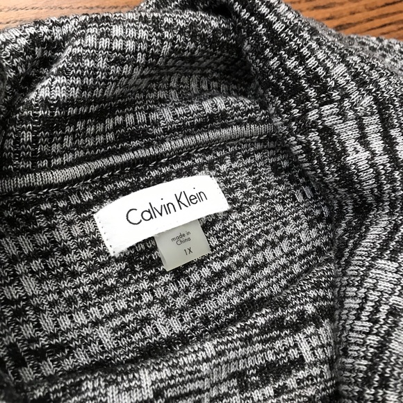 🦄 Calvin Klein Gray Space-dye Sweater Dress - Picture 3 of 4